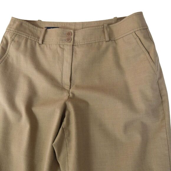 Faconnable Women’s Beige Wool Blend Trousers Size 14 Lined Tailored Straight Leg - Picture 4 of 8